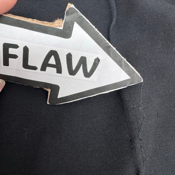 J Jill Wearever Forward Seam Wide Leg Crop Pants Women L Black Basic Minimalist - Picture 8 of 8